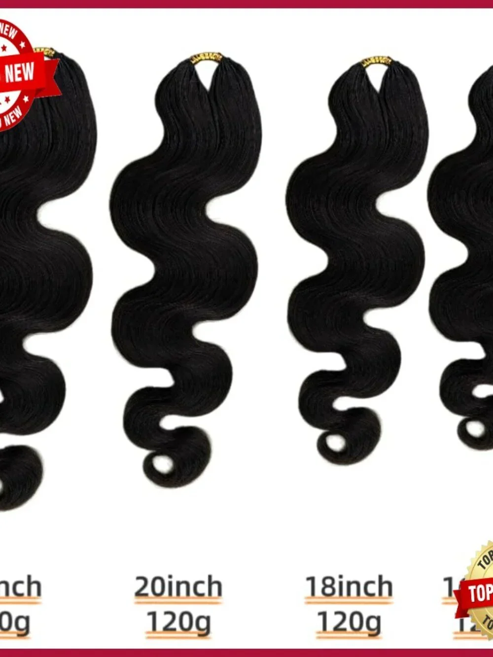 14 Inch Human Hair Extensions, Body Wave, Knotless Crochet, 120g